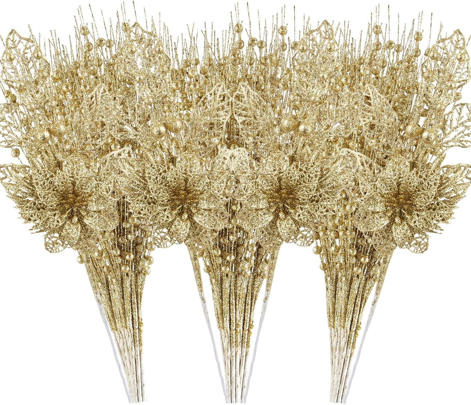 Black Artificial Flowers — Gold
