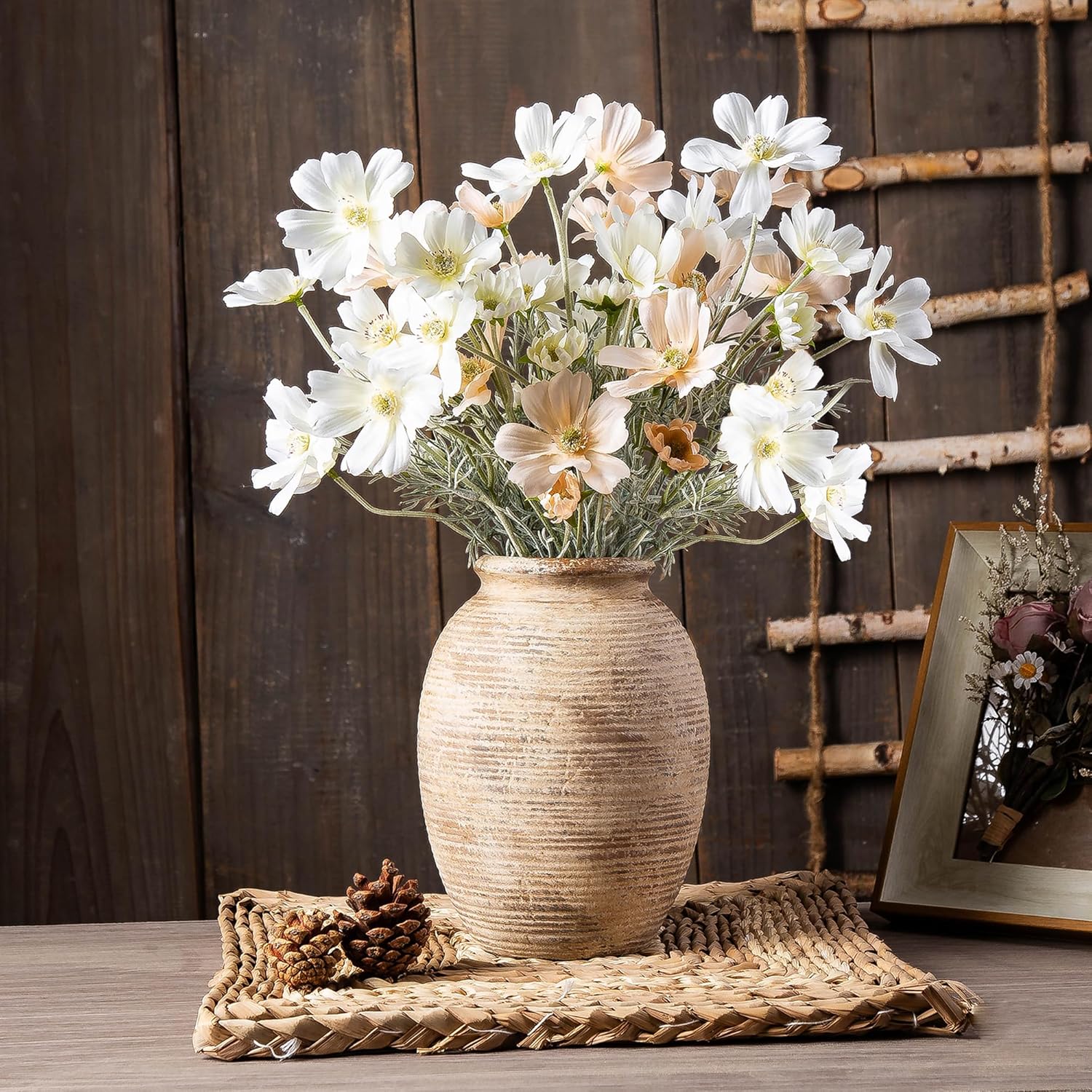 Vintage Farmhouse Ceramic Flower Vase - View 5