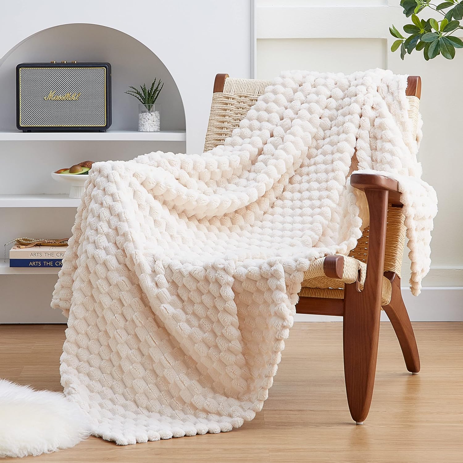 Beige Throw Pillow — 50" — Beige