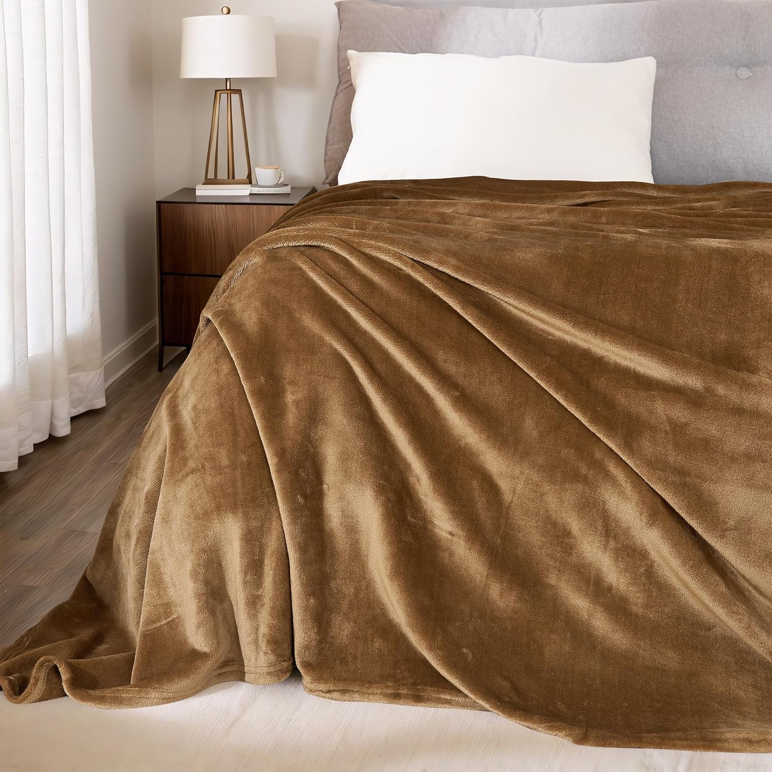 Beige Throw Pillow — 60" — 90"W x 90"L (Pack of 1)