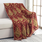 Velvet Luxe Beige Throw Pillow - View 2