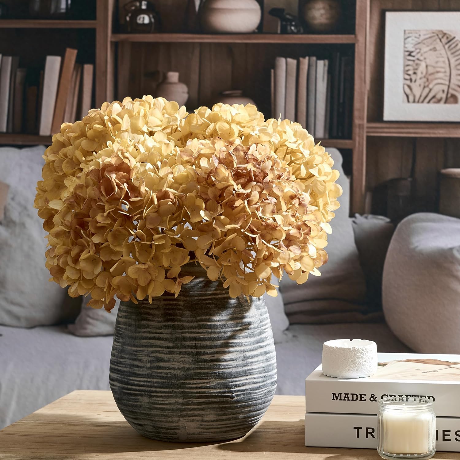 Farmhouse Beige Flower Vase — 3" - View 2