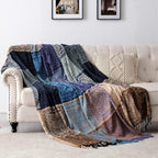 Chenille Boho Black Throw Pillow — 60" - View 4