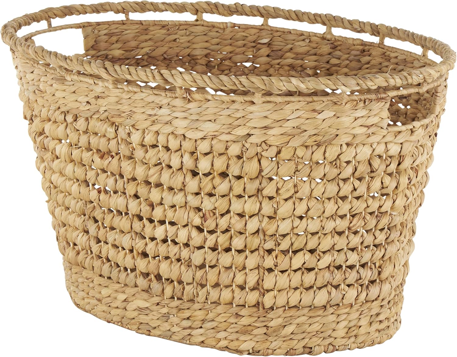 Boho Brown Woven Basket — 21" — 30" x 21" x 17"