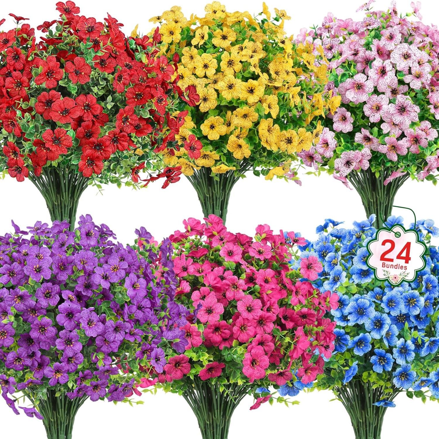 Blue Artificial Flowers — 24