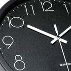 Battery Operated Black Wall Clock — 12" - View 2