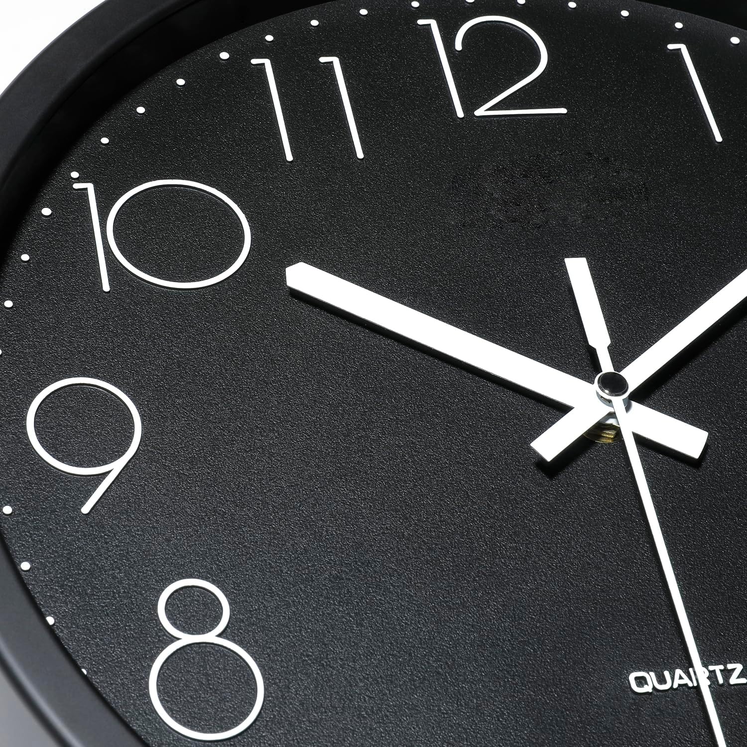Battery Operated Black Wall Clock — 12" - View 2