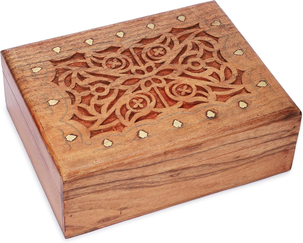 Handcrafted Wood Storage Basket — 7" - View 9