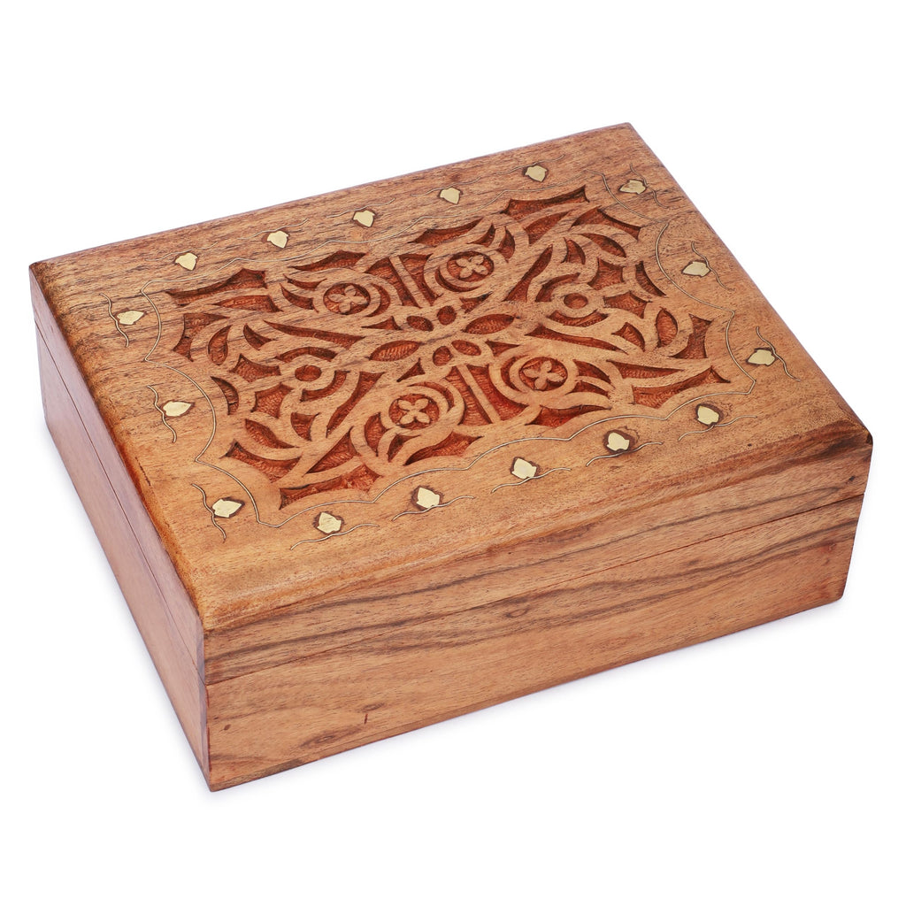 Handcrafted Wood Storage Basket — 7"