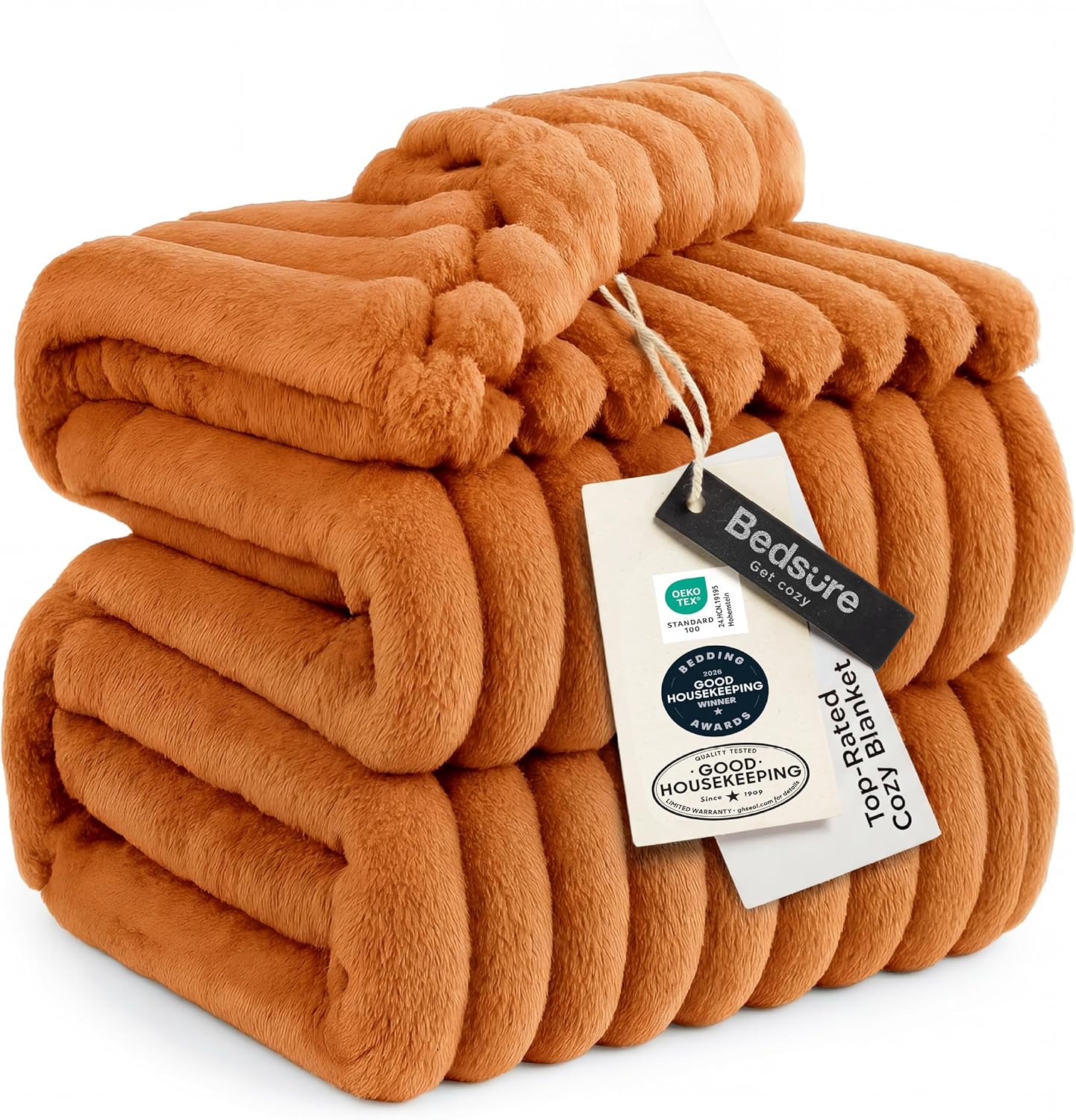 Beige Throw Pillow — 60" — Orange