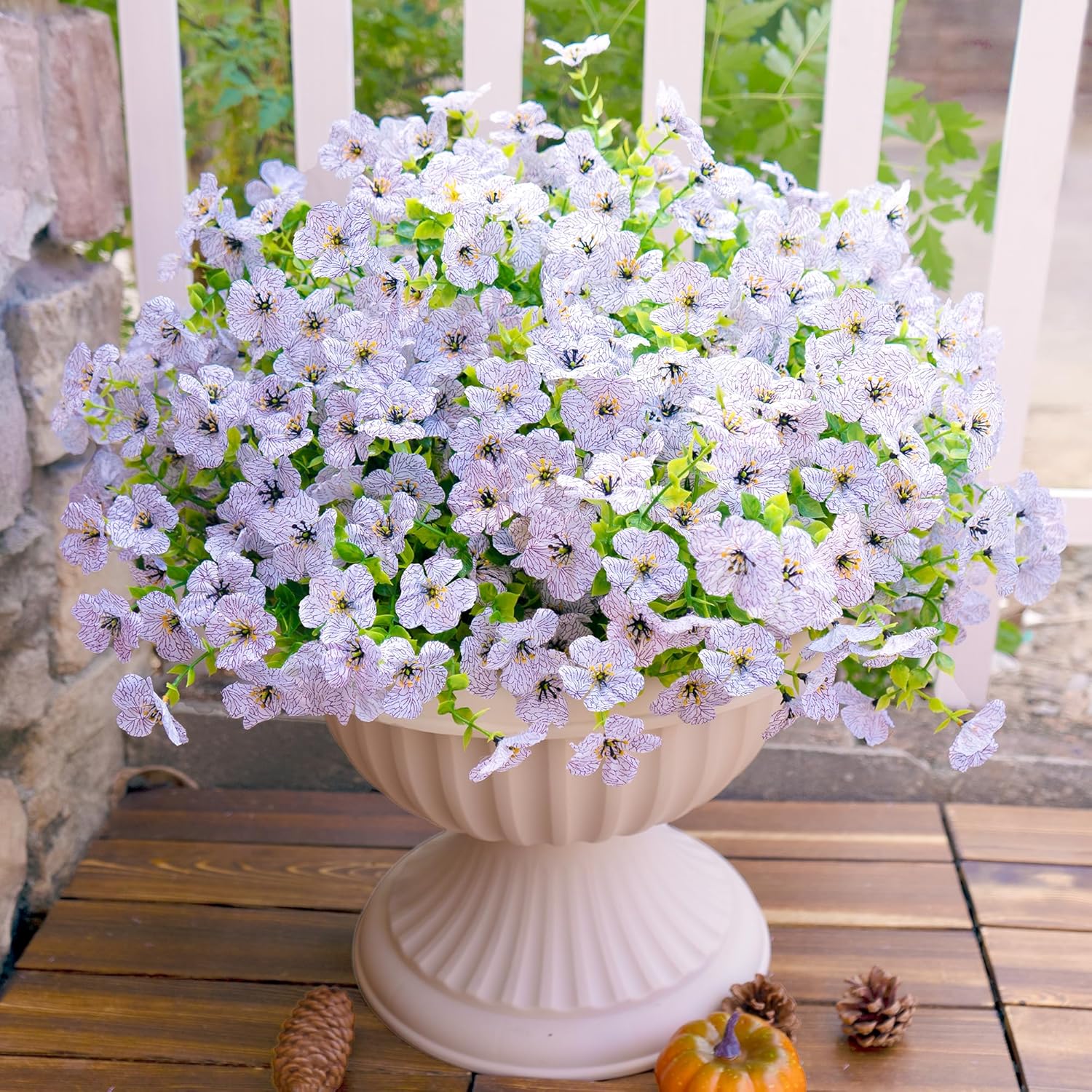 Orange Artificial Plant — White