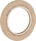 Round Beige Wall Mirror — Natural