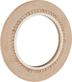 Round Beige Wall Mirror — Natural