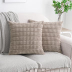 Boho Beige Throw Pillow Cover — 18"