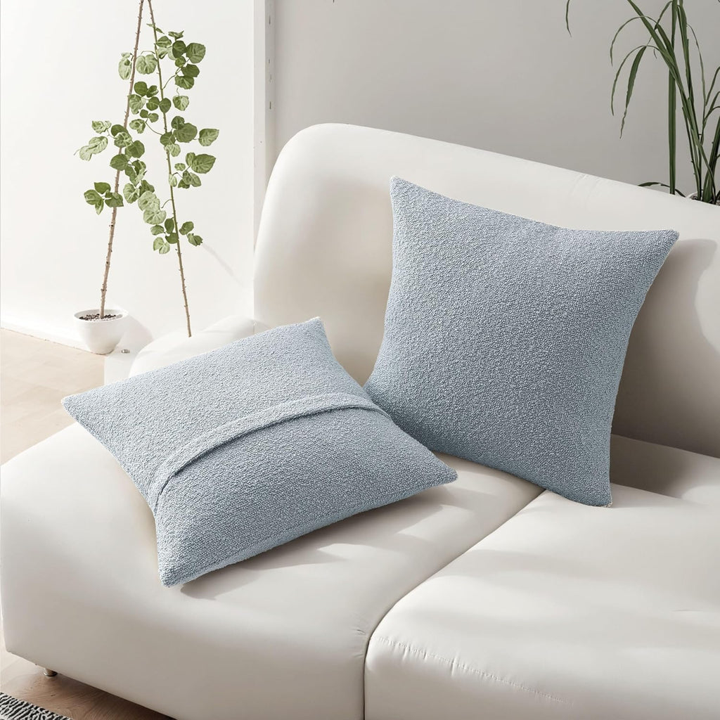 Boucle Boho Beige Pillow Cover — 18" - View 6