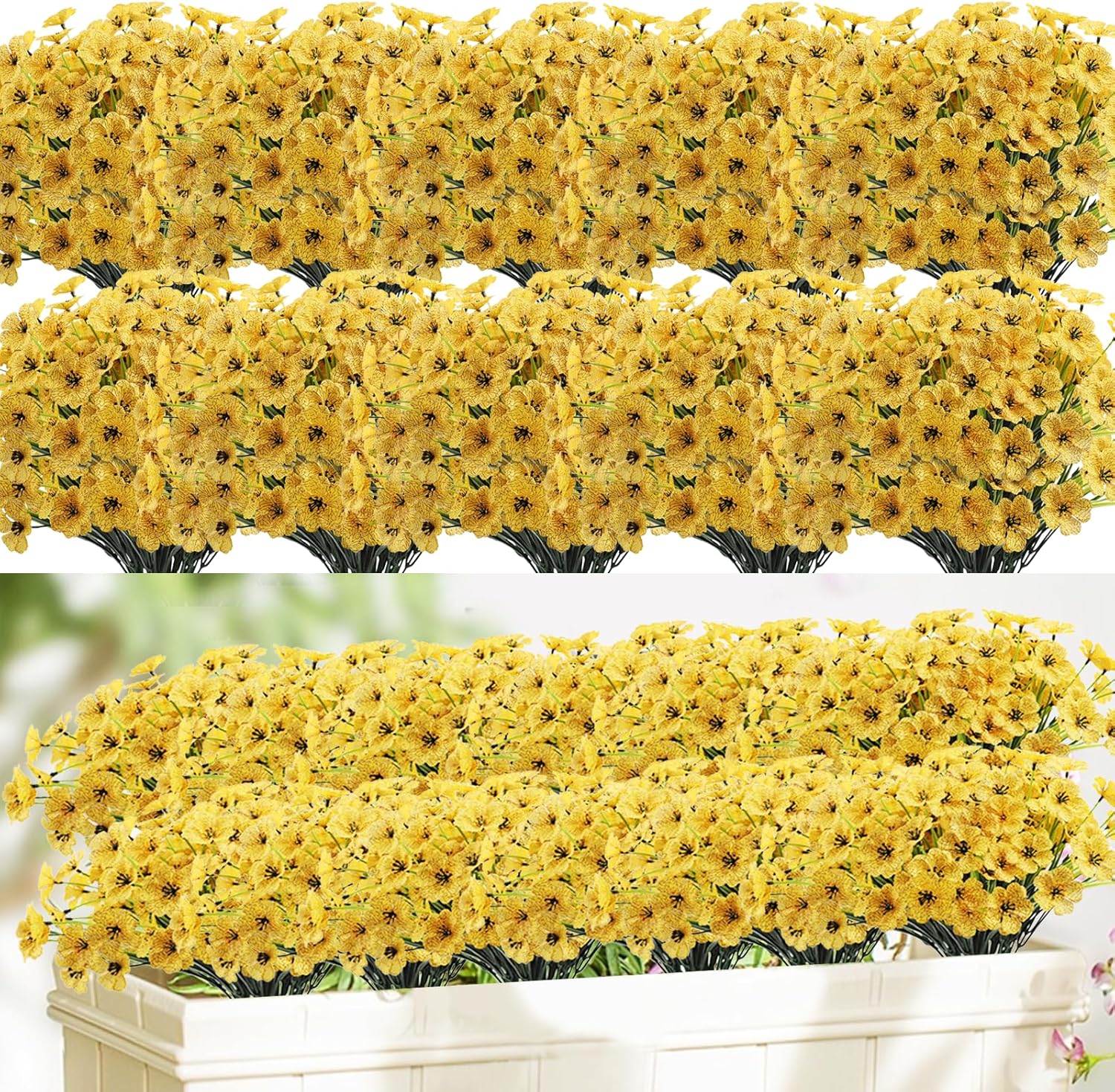Blue Artificial Flowers — Yellow