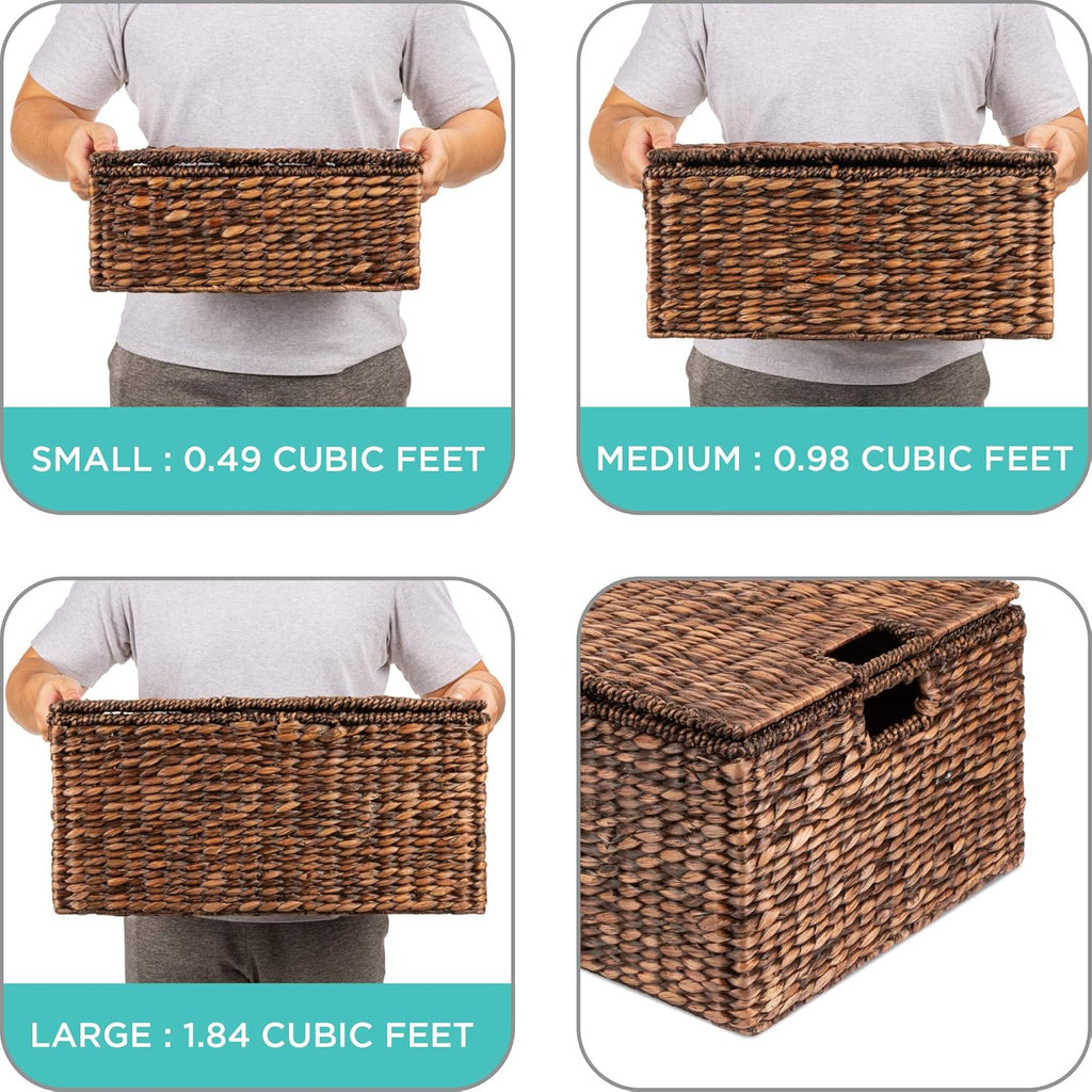 Handwoven Boho Rattan Storage Basket — 21" - View 6