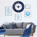 Battery Operated Modern Metal Wall Clock — 27" - View 3