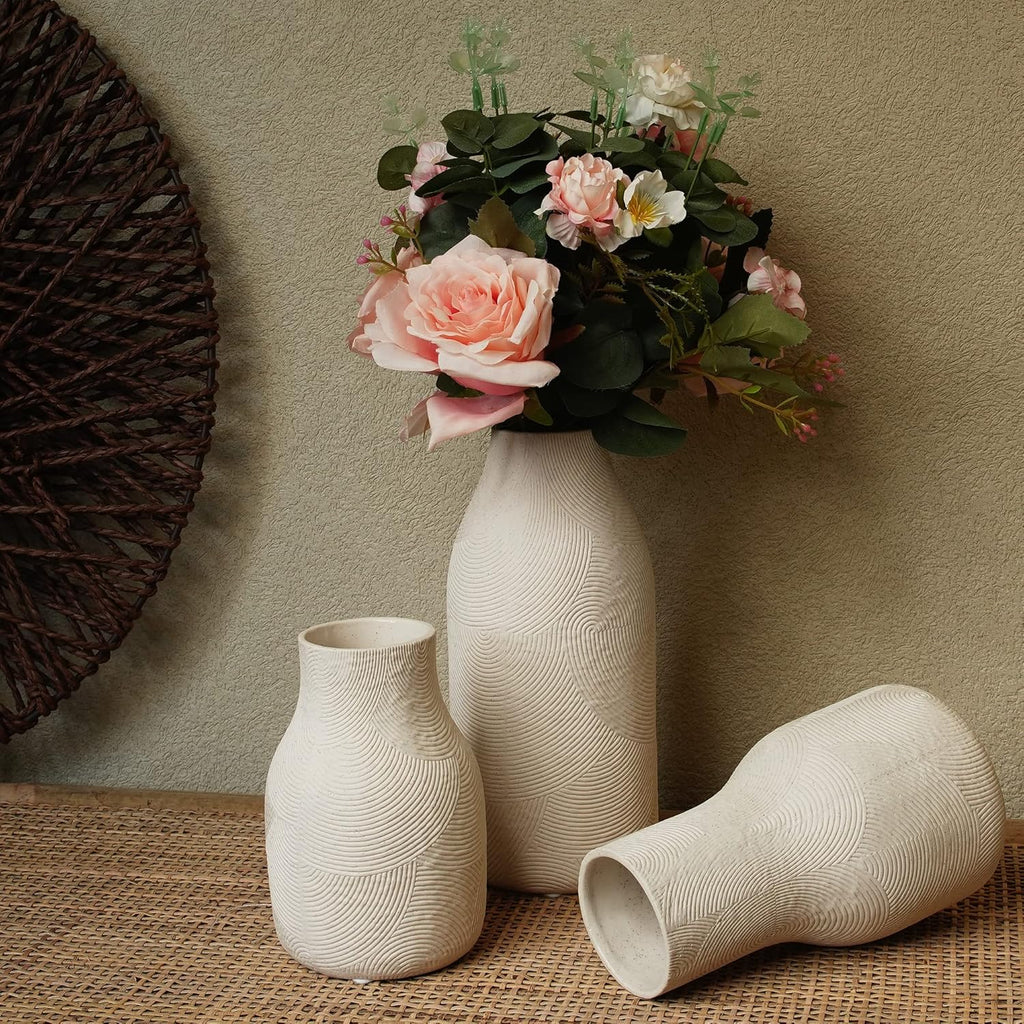 Boho Red Decorative Vase — Set of 3 - View 2