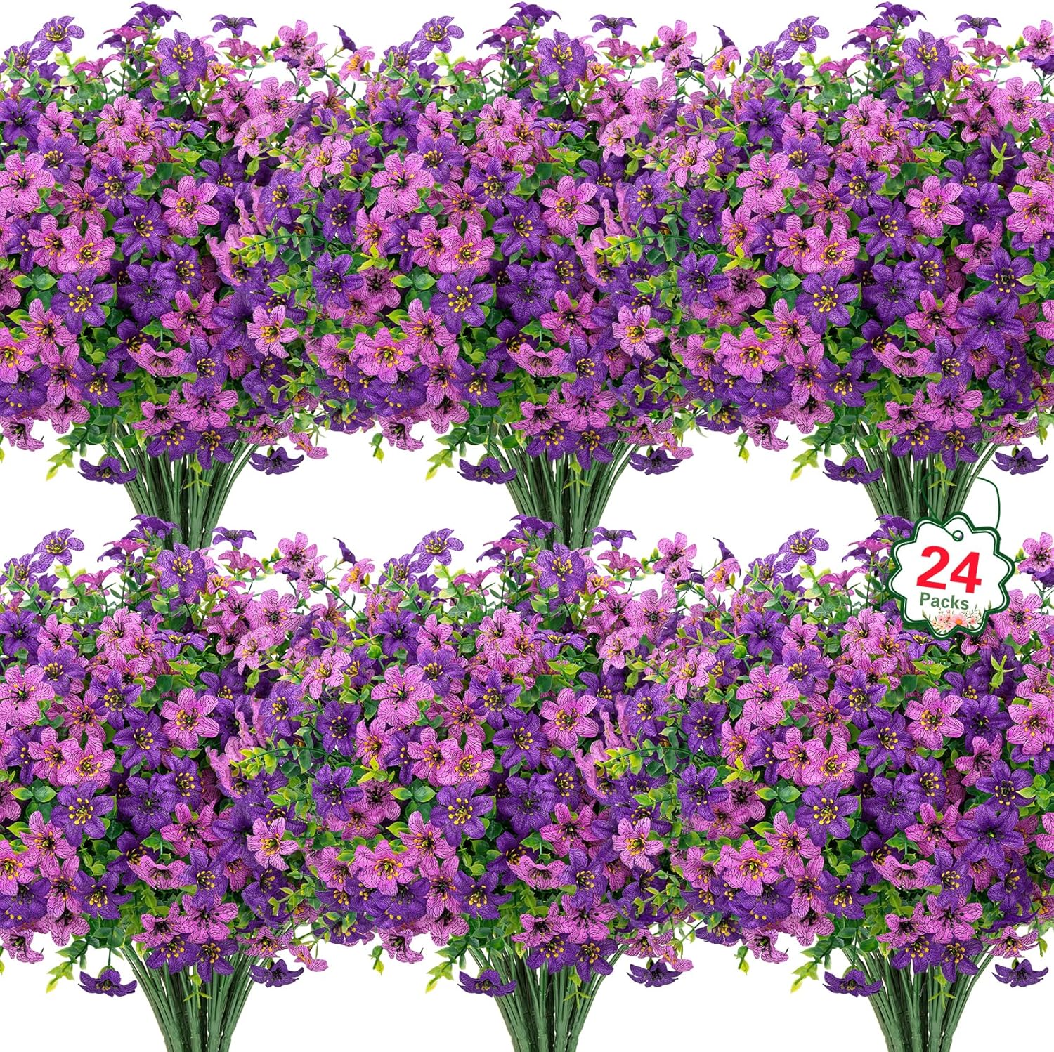 Blue Artificial Flowers — 24