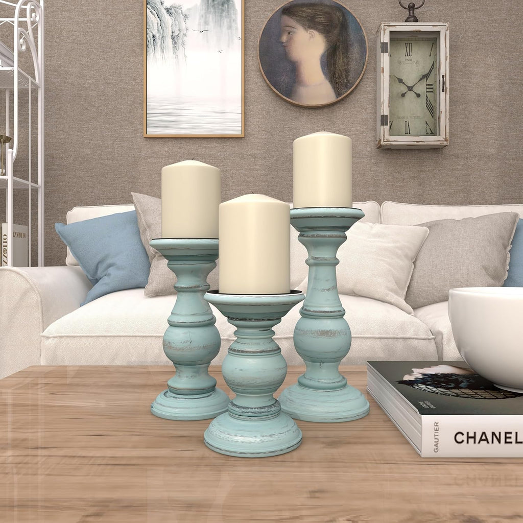 Farmhouse Black Pillar Candle — 6" - View 7