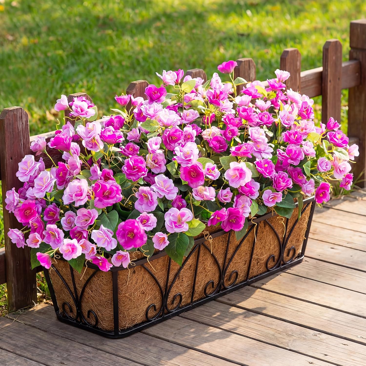 Pink Artificial Flowers — Double Purple