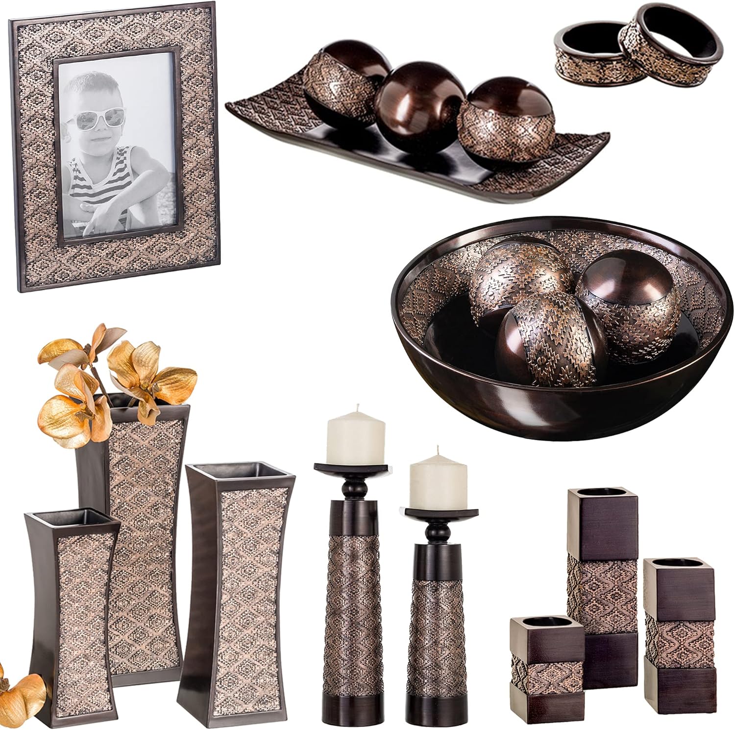 Brown Pillar Candle — Set of 2 - View 9