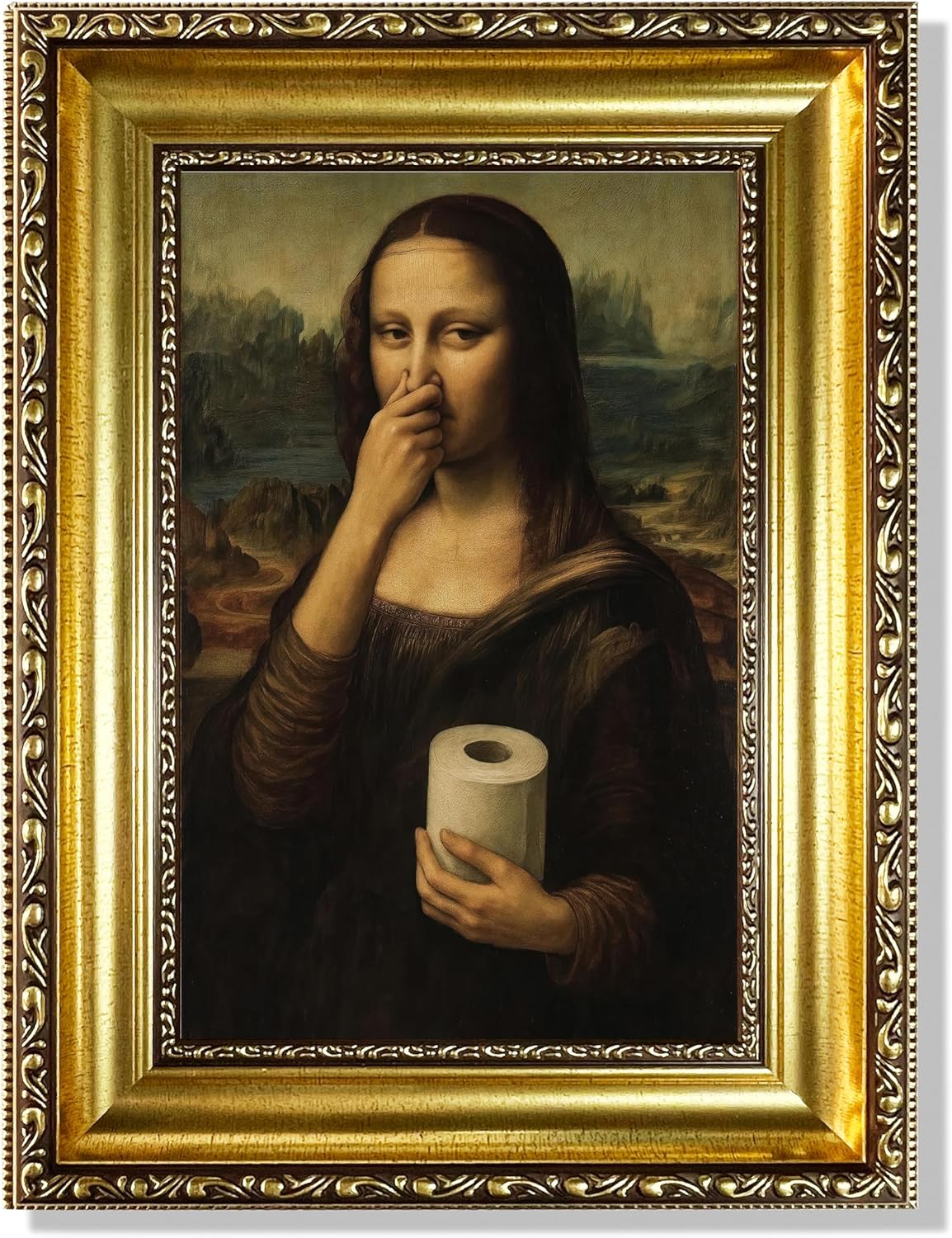 Framed Farmhouse Black Wall Decor — 10" — Mona Lisa Gold Framed