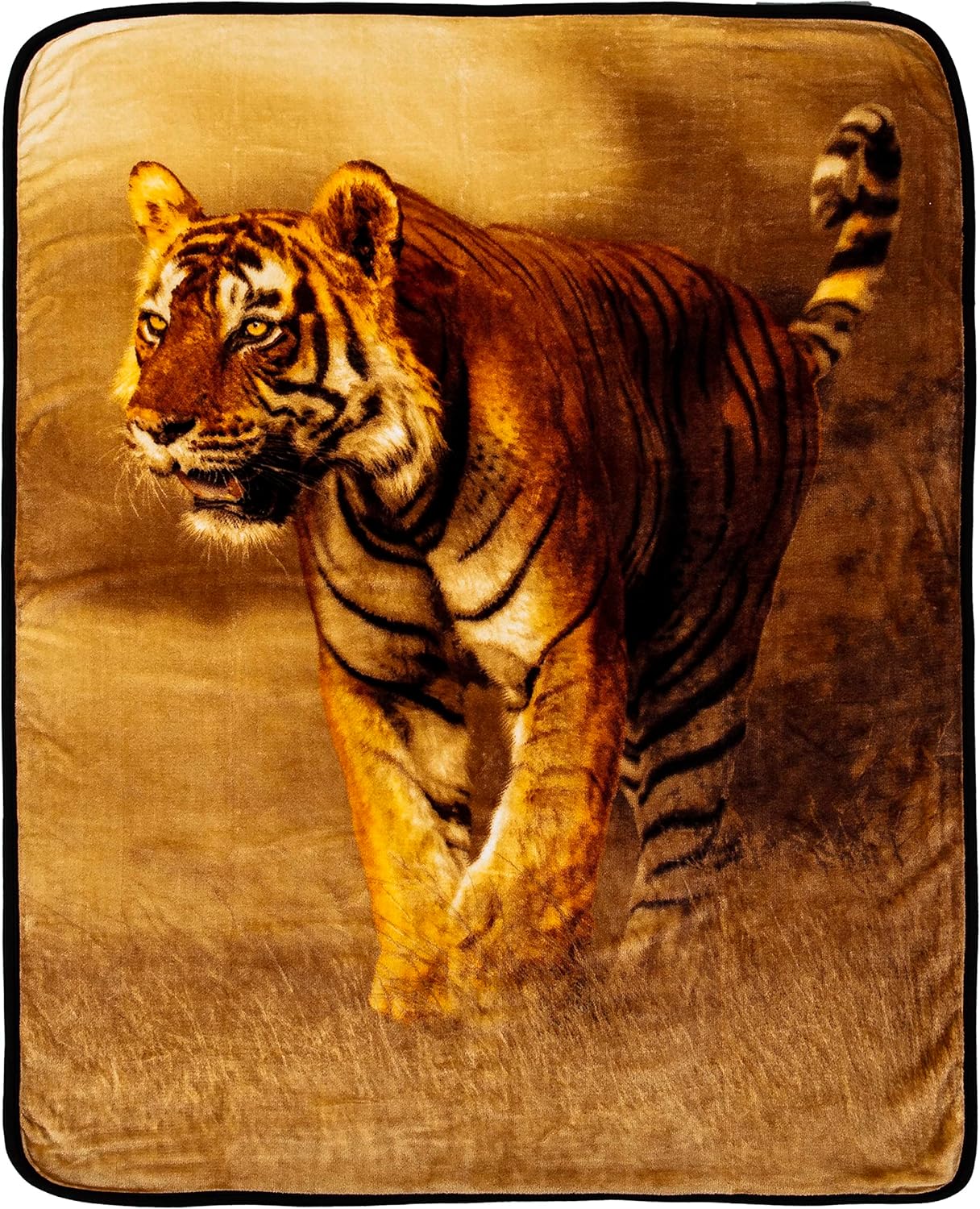 White Throw Pillow — 50" — Savanna Tiger