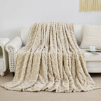Beige Throw Pillow — 50" - View 5