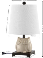 Linen Farmhouse Black Nightstand Lamp — 16" - View 3