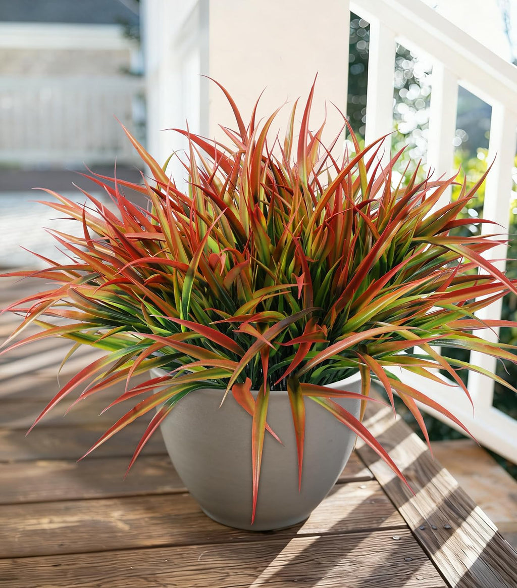 Green Artificial Plant — Gradient Red