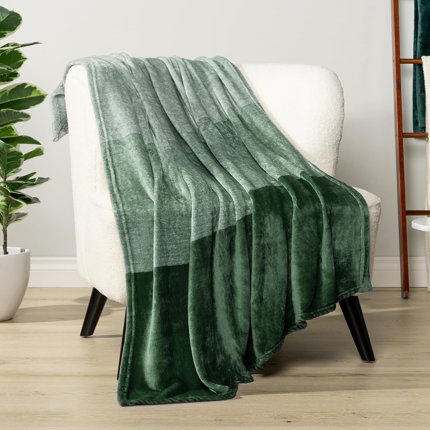 Beige Throw Pillow — 60" — Gradient - Green