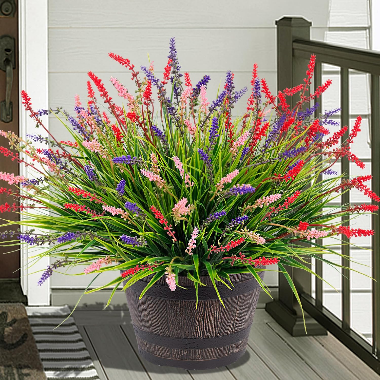 Brown Faux Plant — Red Pueple Pink