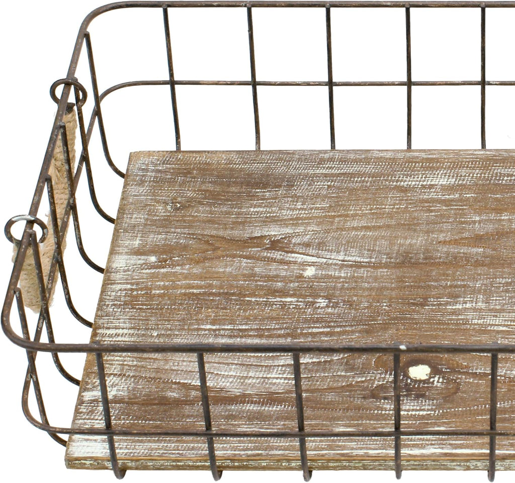 Farmhouse Wood Basket - View 3