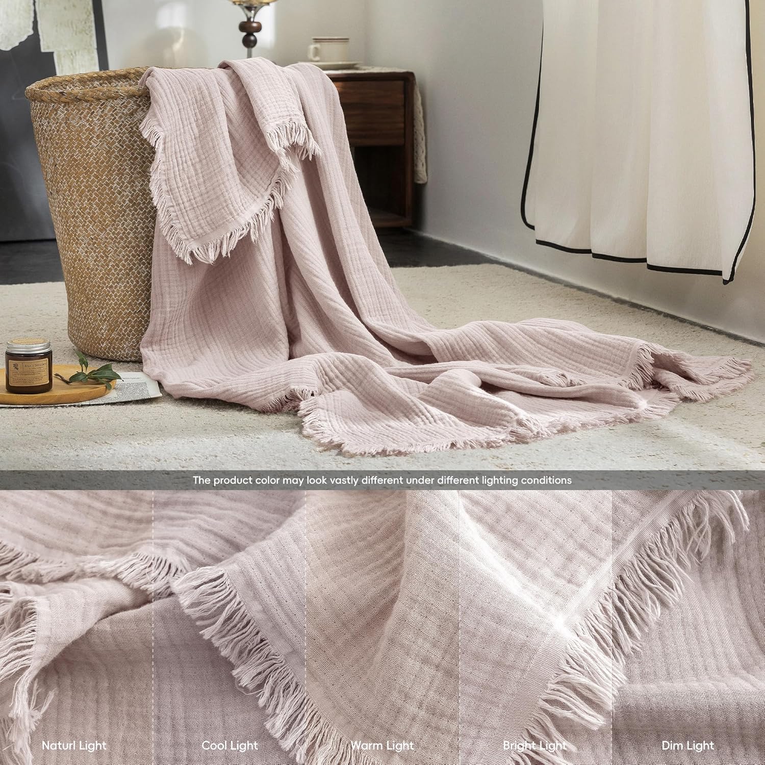 Beige Throw Pillow — 104" - View 3