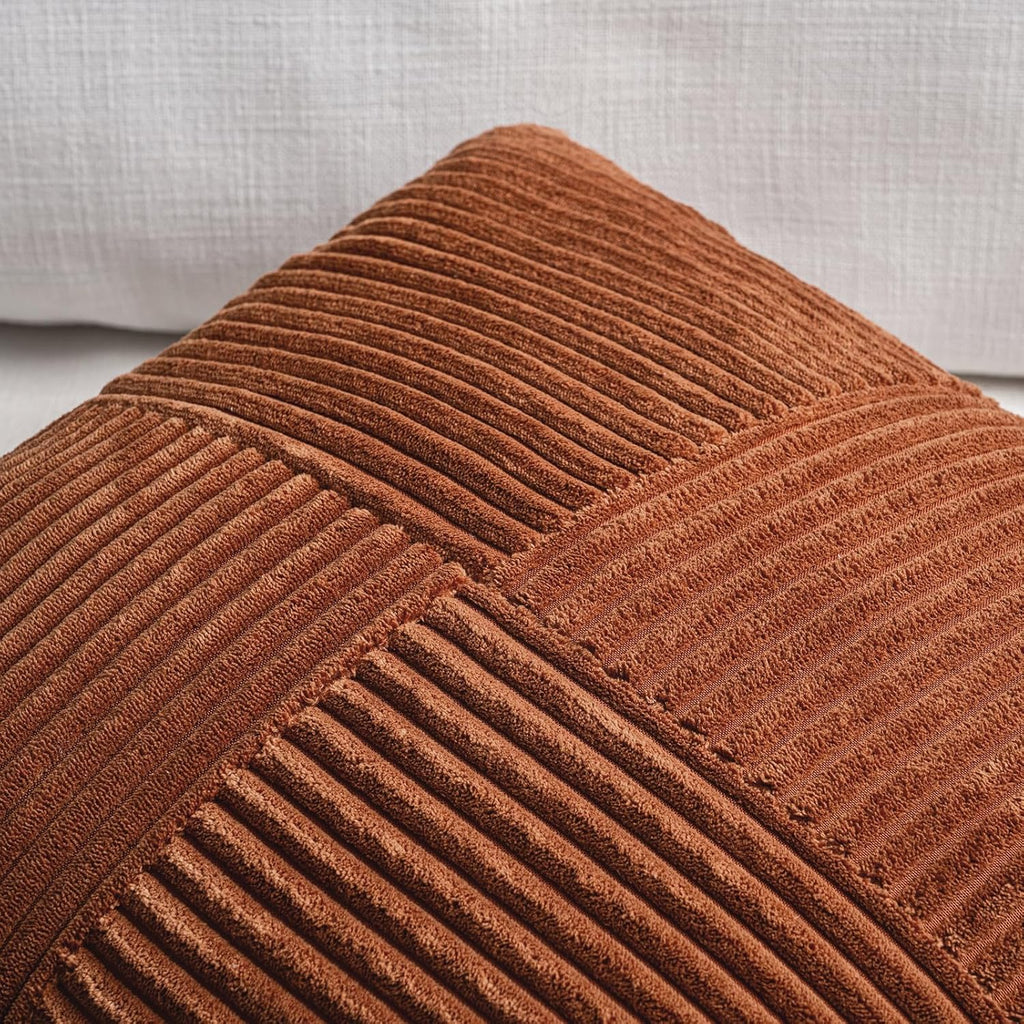 Boho Beige Throw Pillow Cover — 18" - View 3