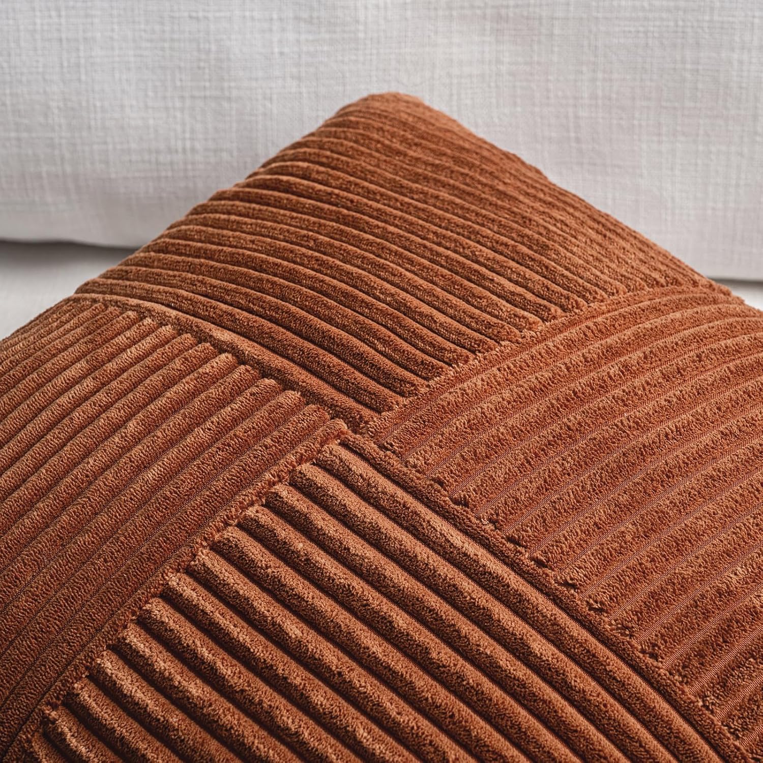 Boho Beige Throw Pillow Cover — 18" - View 3