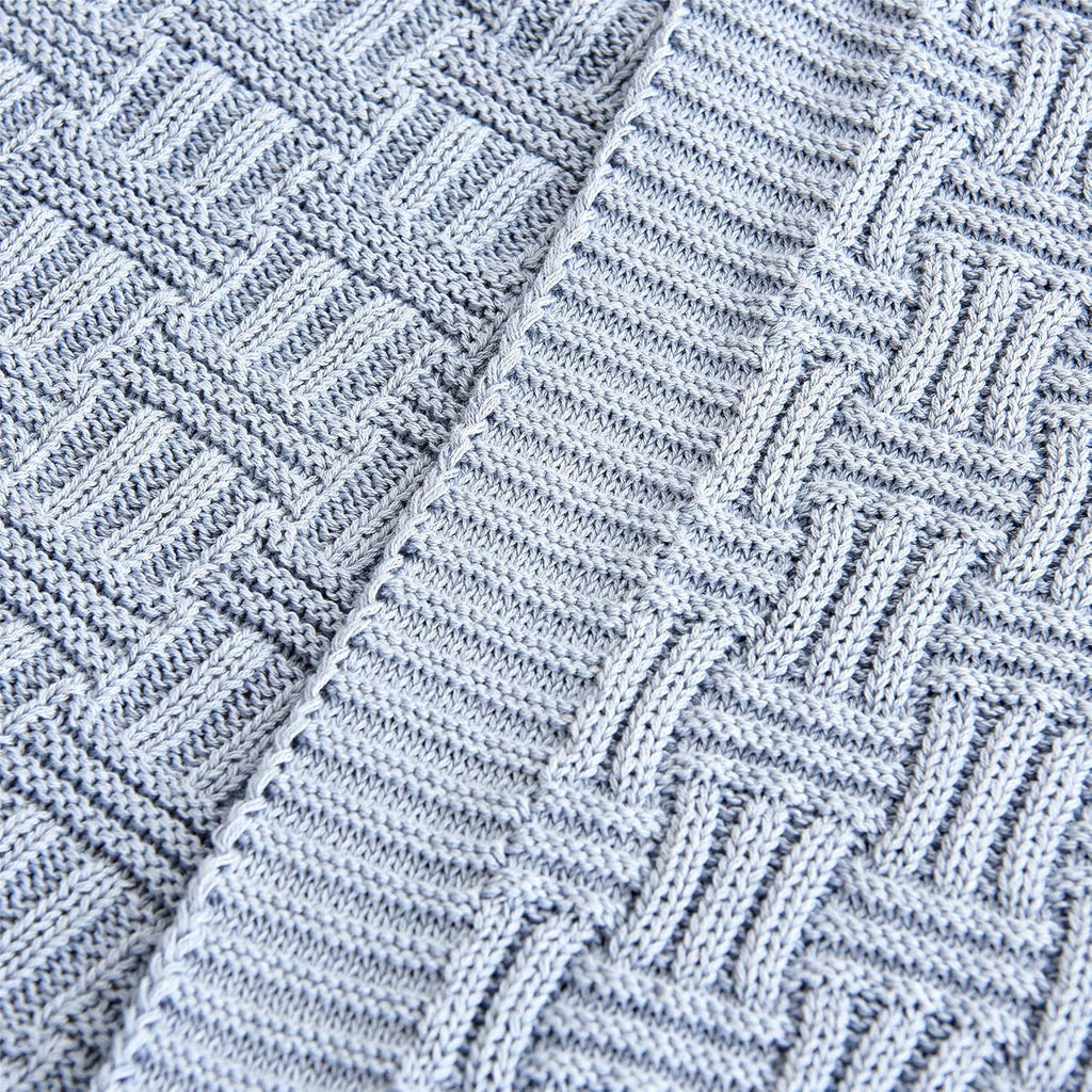 Knit Boho Beige Throw Pillow — 50" - View 8
