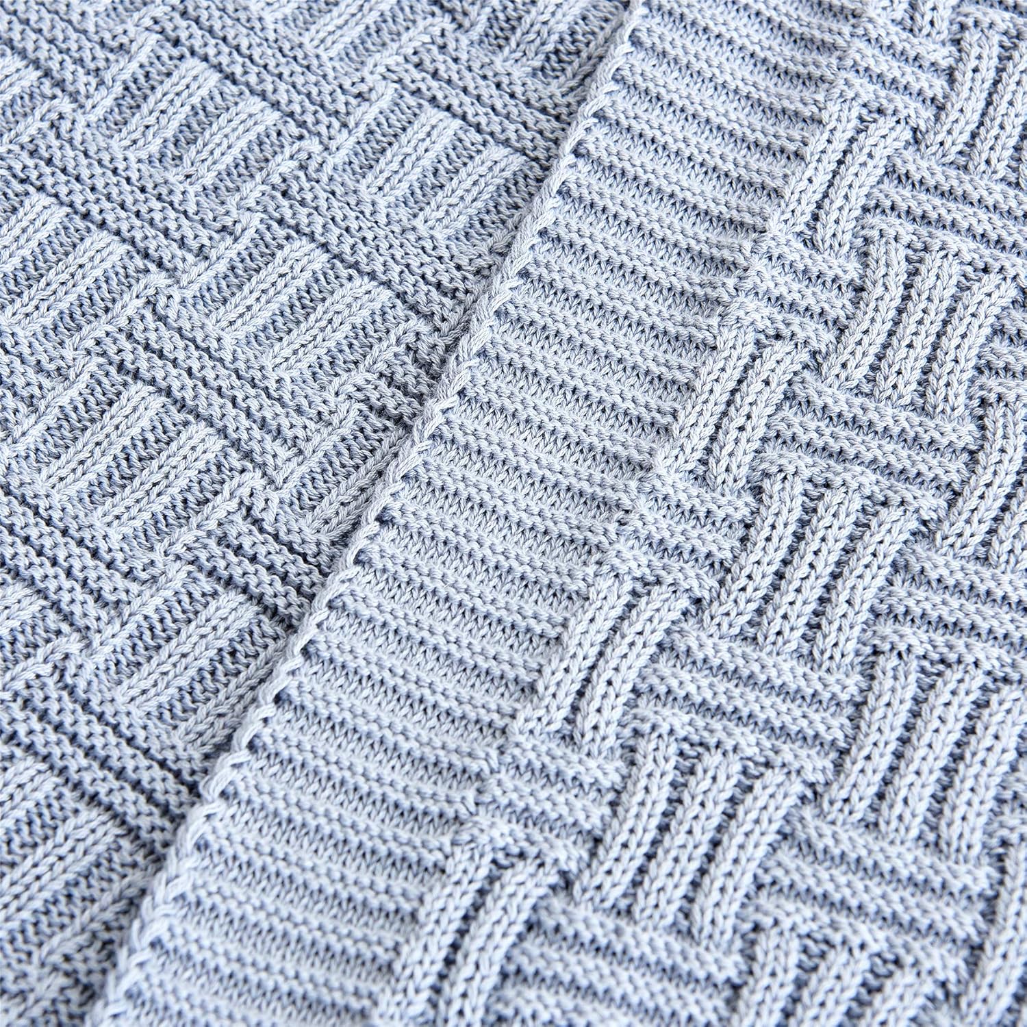 Knit Boho Beige Throw Pillow — 50" - View 8