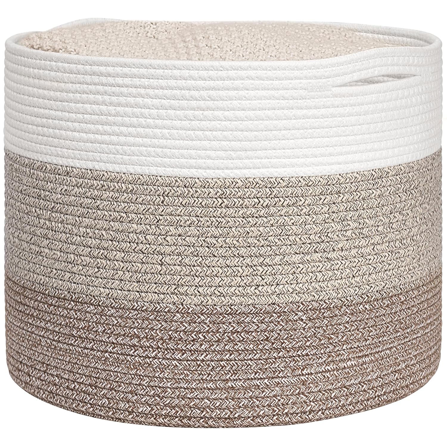Round Boho Black Throw Pillow — 8" — White & Light Brown