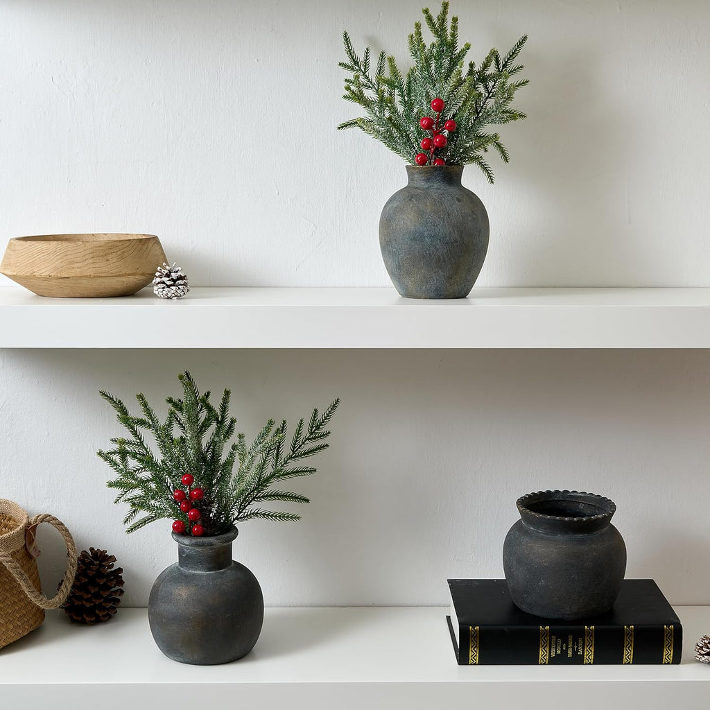 Boho Beige Flower Vase — 6" - View 8