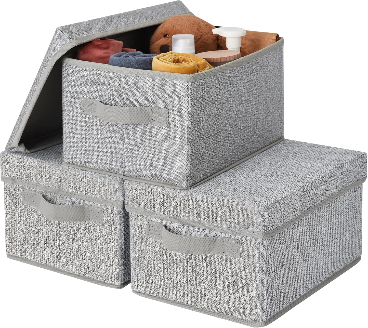 Linen Beige Storage Bin — Small