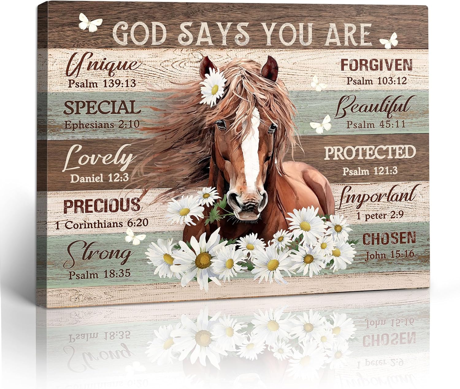 Framed Farmhouse Fabric Wall Decor — 12" — Horse