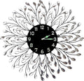 Luxe Black Wall Clock — 25" — Black Dial/Number