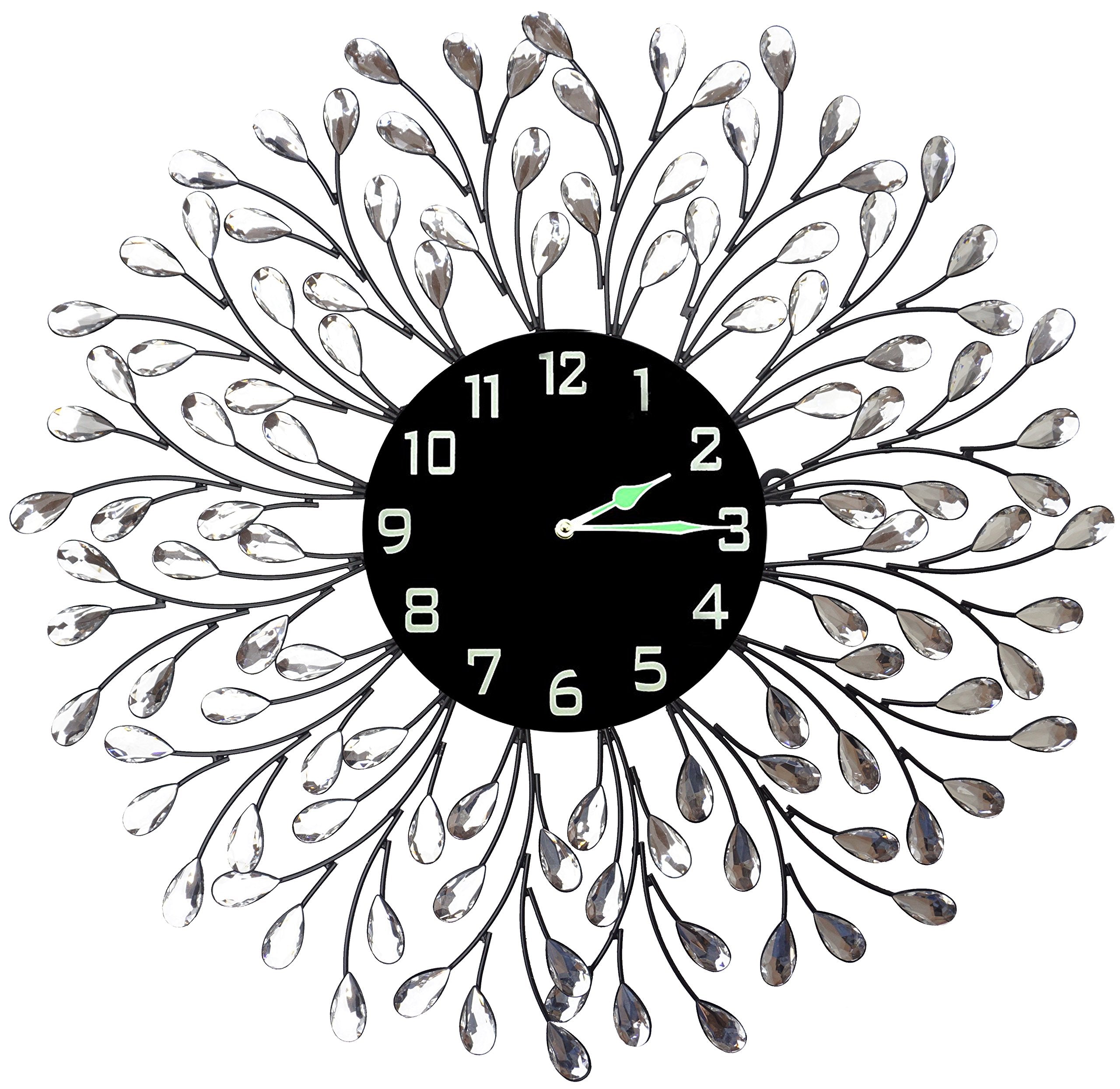 Luxe Black Wall Clock — 25"