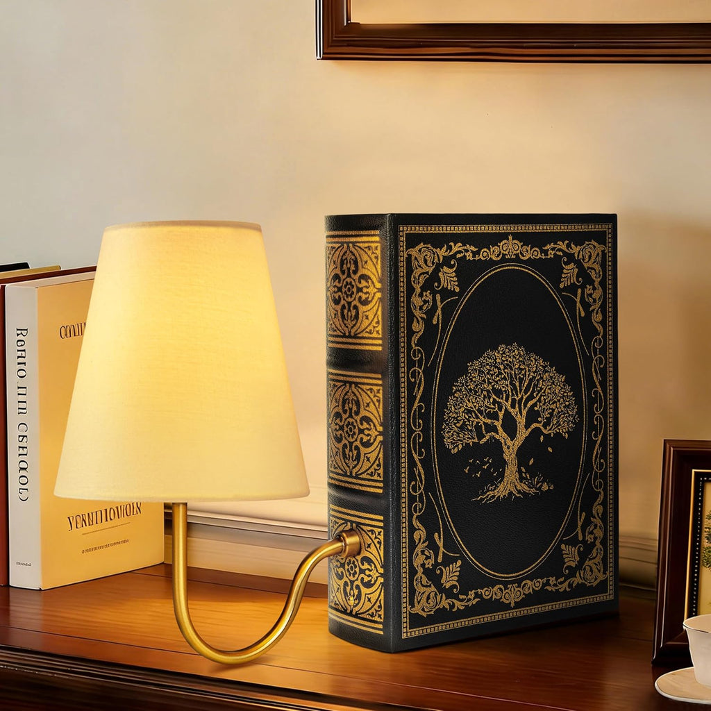 Cordless Modern Beige Table Lamp — Tree of Life Black