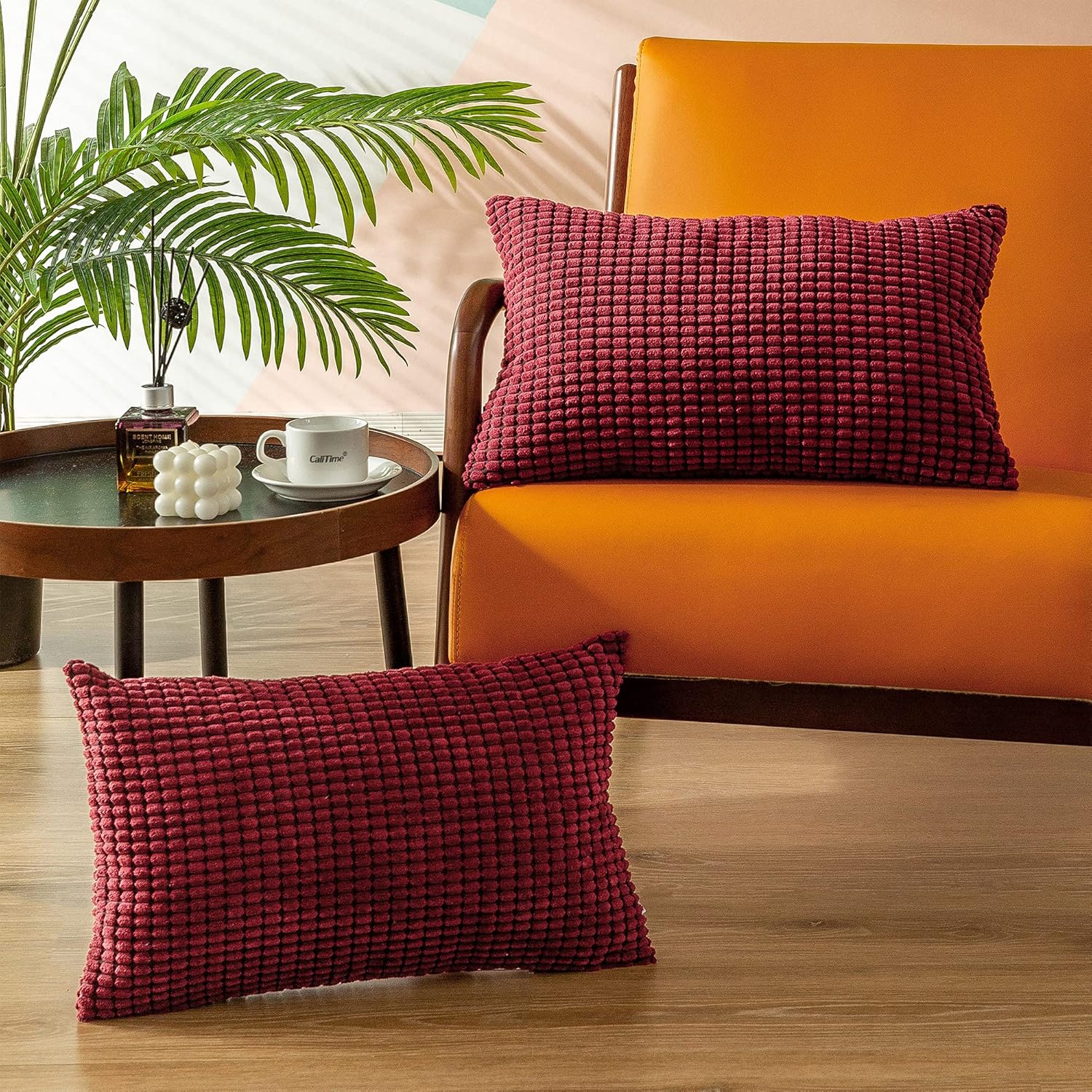 Boho Beige Throw Pillow Cover — 18" — 20" x 12" (Pack of 2)