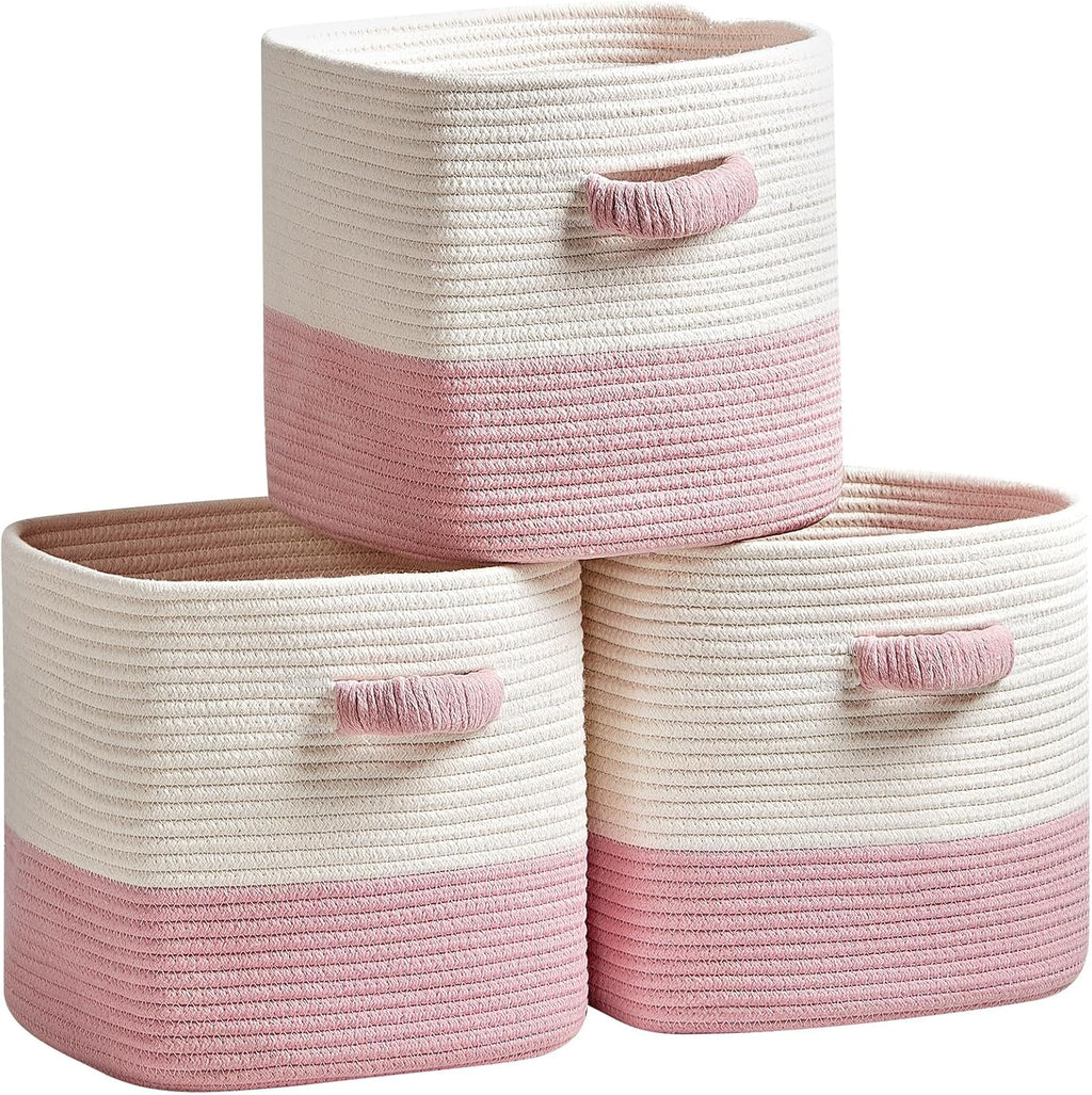 Boho Beige Vase — 11" — White & Pink