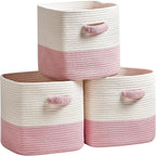 Boho Beige Vase — 11" — White & Pink